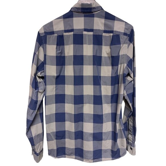 J.Crew Men's Light Weight Blue Plaid Button Down Collared Shirt Size Small - Picture 5 of 9